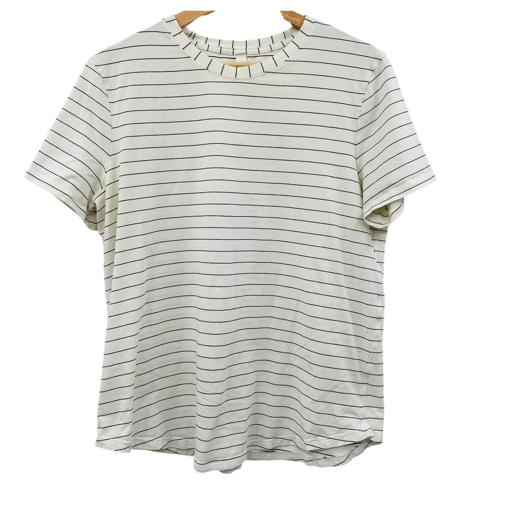 Lululemon white striped tee